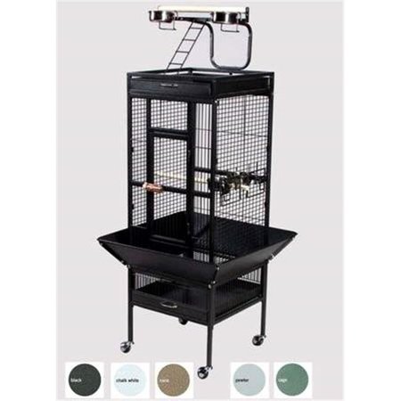 BPF 18 in. x 18 in. x 57 in. Wrought Iron Select Cage - Black BP117499